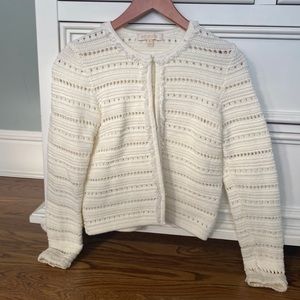 Etcetera cotton pointelle sweater